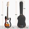 imageCAHAYA Electric Bass Guitar Bag Gig Bag Backpack Padded Soft Case 03 inch Padding LightweightBlack