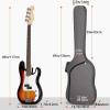 imageCAHAYA Electric Bass Guitar Bag Gig Bag Backpack Padded Soft Case 03 inch Padding LightweightGray