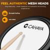 imageCAHAYA Electric Drum Set Beginner  Drum Kit for Adults Kids Portable 350 Sounds 25 Kits with 4 Quiet Mesh Pads Headphones 2 Pedals 2 Drumsticks Drum Throne
