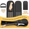 imageCAHAYA Electric Guitar Bag Gig Bag 6mm Padding Backpack Padded Soft Guitar Case Black CY0226Electric Bag