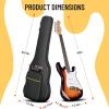 imageCAHAYA Electric Guitar Bag Gig Bag 6mm Padding Backpack Padded Soft Guitar Case Black CY0226Electric Bag