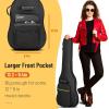 imageCAHAYA Electric Guitar Bag Gig Bag 6mm Padding Backpack Padded Soft Guitar Case Black CY0226Electric Bag