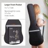 imageCAHAYA Electric Guitar Bag Gig Bag 6mm Padding Padded Backpack with Reflective Bands Soft Guitar Case Black CY0225