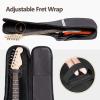 imageCAHAYA Electric Guitar Bag Gig Bag 6mm Padding Padded Backpack with Reflective Bands Soft Guitar Case Black CY0225