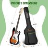 imageCAHAYA Electric Guitar Bag Gig Bag Case 03in Thick Padding Backpack Soft Electric Guitar Case Green CY0293Bass Bag