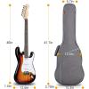 imageCAHAYA Electric Guitar Bag Padded Electric Guitar Gig Bag Case 035in Padding Dual Adjustable Shoulder Strap Electric Guitar Case CY0175Gray