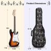 imageCAHAYA Electric Guitar Bag Padded Electric Guitar Gig Bag Case 035in Padding Dual Adjustable Shoulder Strap Electric Guitar Case CY0175Skeleton