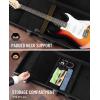 imageCAHAYA Electric Guitar Hard Shell Case  Portable Square Hardshell for Standard Electric Guitar  Black
