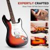 imageCAHAYA Electric Guitar Kit 39in  Full Size Electric Guitar Kit for Beginner Starter Poplar Solid Body with 10W Amplifier Gig Bag Strap Tuner Cable String Picks