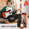 imageCAHAYA Electric Guitar Kit 39in  Full Size Electric Guitar Kit for Beginner Starter Poplar Solid Body with 10W Amplifier Gig Bag Strap Tuner Cable String Picks