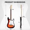 imageCAHAYA Electric Guitar Kit 39in  Full Size Electric Guitar Kit for Beginner Starter Poplar Solid Body with 10W Amplifier Gig Bag Strap Tuner Cable String Picks