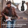 imageCAHAYA Electric Guitar for Beginner 39 Solid Body Electric Guitars with SSS Pickups Beginner Guitar Kit with Gig Bag Audio Cable CST90 Matte Finish Black