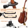imageCAHAYA Floor Guitar Stand for Acoustic ampamp Electric Guitars ampamp Bass  Adjustable Height Folding Lightweight Travel Instrument Holder