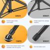 imageCAHAYA Foldable Sheet Music Stand with Trifold Panel Portable Music Stand with Carrying Bag Matte Frosted Metal Material Sturdy Height Adjustable CY0317Tall Max 67
