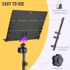 imageCAHAYA Foldable Sheet Music Stand with Trifold Panel Portable Music Stand with Carrying Bag Matte Frosted Metal Material Sturdy Height Adjustable CY0317Standard Max 56