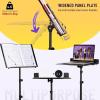 imageCAHAYA Foldable Sheet Music Stand with Trifold Panel Portable Music Stand with Carrying Bag Matte Frosted Metal Material Sturdy Height Adjustable CY0317Standard Max 56