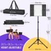 imageCAHAYA Foldable Sheet Music Stand with Trifold Panel Portable Music Stand with Carrying Bag Matte Frosted Metal Material Sturdy Height Adjustable CY0317Standard Max 56