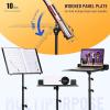 imageCAHAYA Foldable Sheet Music Stand with Trifold Panel Portable Music Stand with Carrying Bag Matte Frosted Metal Material Sturdy Height Adjustable CY0317Tall Max 67
