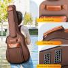 imageCAHAYA Guitar Bag 40 41 42 In 6 Pockets Guitar Case Water Resistent Oxford Cloth 05 In Extra Thick Sponge Padded for Acoustic Classical Guitar with Antitheft Pocket CY0150