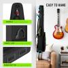 imageCAHAYA Guitar Case Acoustic Soft  047in Thick Padding 5 Pockets Guitar Gig Bag with Adjustable Shoulder Strap Compatible with 40 41 42in Acoustic GuitarsElectric Guitar Case