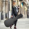 imageCAHAYA Guitar Cases Hard Shell for Acoustic Guitars 42 Inch Acoustic Guitar Hard Shell Case with Key Antishock Waterproof Travel Guitar Bag for Air Consignment CY0241Classical