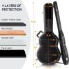 imageCAHAYA Guitar Cases Hard Shell for Acoustic Guitars 42 Inch Acoustic Guitar Hard Shell Case with Key Antishock Waterproof Travel Guitar Bag for Air Consignment CY0241Classical