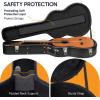 imageCAHAYA Guitar Cases Hard Shell for Acoustic Guitars 42 Inch Acoustic Guitar Hard Shell Case with Key Antishock Waterproof Travel Guitar Bag for Air Consignment CY0241Classical