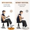 imageCAHAYA Guitar Foot Rest Stool  6 Position Height Adjustable Footstool with NonSlip Rubber Pad for Classical Acoustic Electric Bass Guitar Player BlackTriangle Pattern
