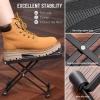 imageCAHAYA Guitar Foot Rest Stool  6 Position Height Adjustable Footstool with NonSlip Rubber Pad for Classical Acoustic Electric Bass Guitar Player BlackTriangle Pattern