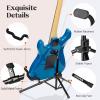 imageCAHAYA Guitar Stand Acoustic Floor Folding Guitar Holder Stand Tripod Metal Universal for Acoustic Classical Electric Guitars Bass Ukulele Violin Banjo Mandolin CY0242