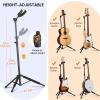 imageCAHAYA Guitar Stand Acoustic Floor Tripod Guitar Stands Universal Guitar Holders for Acoustic Electric Classical Bass Guitars CY0283
