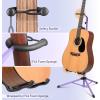 imageCAHAYA Guitar Stand Floor  Folding Universal Guitar Holder for Acoustic Electric Guitars Bass Guitar Adjust Height from 307 to 37 In Folding Tripod Guitar Stands with Neck HolderPurple Tube
