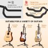 imageCAHAYA Guitar Stand Floor  Folding Universal Guitar Holder for Acoustic Electric Guitars Bass Guitar Adjust Height from 307 to 37 In Folding Tripod Guitar Stands with Neck HolderBlack Tube
