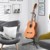imageCAHAYA Guitar Stand Floor  Folding Universal Guitar Holder for Acoustic Electric Guitars Bass Guitar Adjust Height from 307 to 37 In Folding Tripod Guitar Stands with Neck HolderBlack Tube