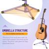imageCAHAYA Guitar Stand Floor  Folding Universal Guitar Holder for Acoustic Electric Guitars Bass Guitar Adjust Height from 307 to 37 In Folding Tripod Guitar Stands with Neck HolderPurple Tube