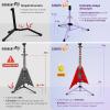 imageCAHAYA Guitar Stand Floor  Folding Universal Guitar Holder for Acoustic Electric Guitars Bass Guitar Adjust Height from 307 to 37 In Folding Tripod Guitar Stands with Neck HolderPurple Tube