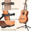 imageCAHAYA Guitar Stand Floor  Folding Universal Guitar Holder for Acoustic Electric Guitars Bass Guitar Adjust Height from 307 to 37 In Folding Tripod Guitar Stands with Neck HolderBlack Tube