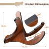 imageCAHAYA Guitar Stand Floor Wooden  Portable Universal Guitar Holder Xframe Instrument Holder Thickened Plywood with PU Cover for Acoustic Electric Bass Classical GuitarsDark Brown