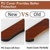 imageCAHAYA Guitar Stand Floor Wooden  Portable Universal Guitar Holder Xframe Instrument Holder Thickened Plywood with PU Cover for Acoustic Electric Bass Classical GuitarsLight Brown