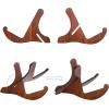 imageCAHAYA Guitar Stand Floor Wooden  Portable Universal Guitar Holder Xframe Instrument Holder Thickened Plywood with PU Cover for Acoustic Electric Bass Classical GuitarsLight Brown