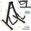 imageCAHAYA Guitar Stand Folding A frame Floor Universal Metal for Acoustic Classical Electric Bass Guitars Banjo Ukulele Portable CY0251