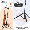 imageCAHAYA Guitar Stand Universal with Neck Holder Folding Tripod Floor Iron Stand for Acoustic Electric Classical Bass Guitars CY0265
