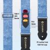 imageCAHAYA Guitar Strap Adjustable Length 37 to 60 inch for Acoustic Electric Classical Guitars and BassBlue