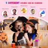 imageCAHAYA Karaoke Machine for Kids Gifts Mini Bluetooth Machine with 2 Wireless Microphones Portable Karaoke Speaker with LED Lights for Kids 3 4 5 6 7 8 9 10 11 12 Years Old Singing Pink CY003691