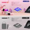 imageCAHAYA Karaoke Machine for Kids Gifts Mini Bluetooth Machine with 2 Wireless Microphones Portable Karaoke Speaker with LED Lights for Kids 3 4 5 6 7 8 9 10 11 12 Years Old Singing Pink CY003691