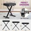 imageCAHAYA Keyboard Bench XStyle 35in Thick Padded Cushion Piano Bench Adjustable Height Keyboard Stool Chair Seat for Electronic Digital Keyboards Pianos CY0296Black