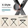imageCAHAYA Keyboard Bench XStyle 35in Thick Padded Cushion Piano Bench Adjustable Height Keyboard Stool Chair Seat for Electronic Digital Keyboards Pianos CY0296Black