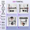 imageCAHAYA Keyboard Stand Piano Adjustable  Z Style Piano Stands Heavy Duty Stable and Portable with Height and Width Adjustable Fits for 54 61 76 88 Keys Electric Pianos Blackstandard
