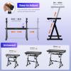 imageCAHAYA Keyboard Stand Piano Adjustable  Z Style Piano Stands Heavy Duty Stable and Portable with Height and Width Adjustable Fits for 54 61 76 88 Keys Electric Pianos Blackupgraded