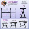 imageCAHAYA Keyboard Stand Piano Adjustable  Z Style Piano Stands Heavy Duty Stable and Portable with Height and Width Adjustable Fits for 54 61 76 88 Keys Electric Pianos Blackstandard